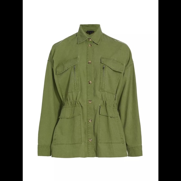 NWOT ATM Anthony Thomas Melillo Ripstop Cotton Cargo Field Jacket Green Size M/L - Picture 15 of 15